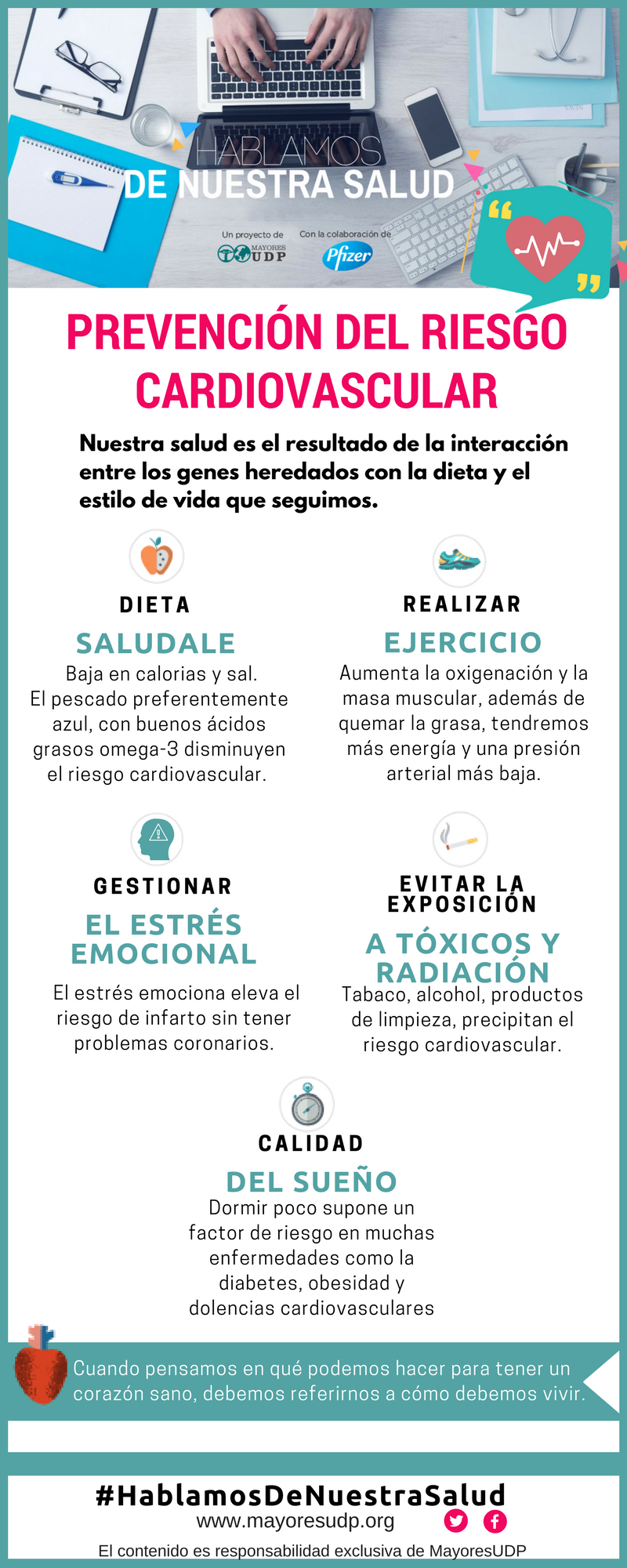 Infografía sobre la prevención de enfermedades cardiovasculares