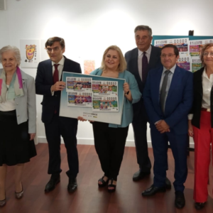 Presentación cupón día de las personas mayores, UDP, ONCE y CEOMA junto a representantes del Imserso y el la secretaría de servicios sociales