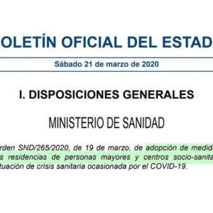 medidas residencias de mayores COVID19