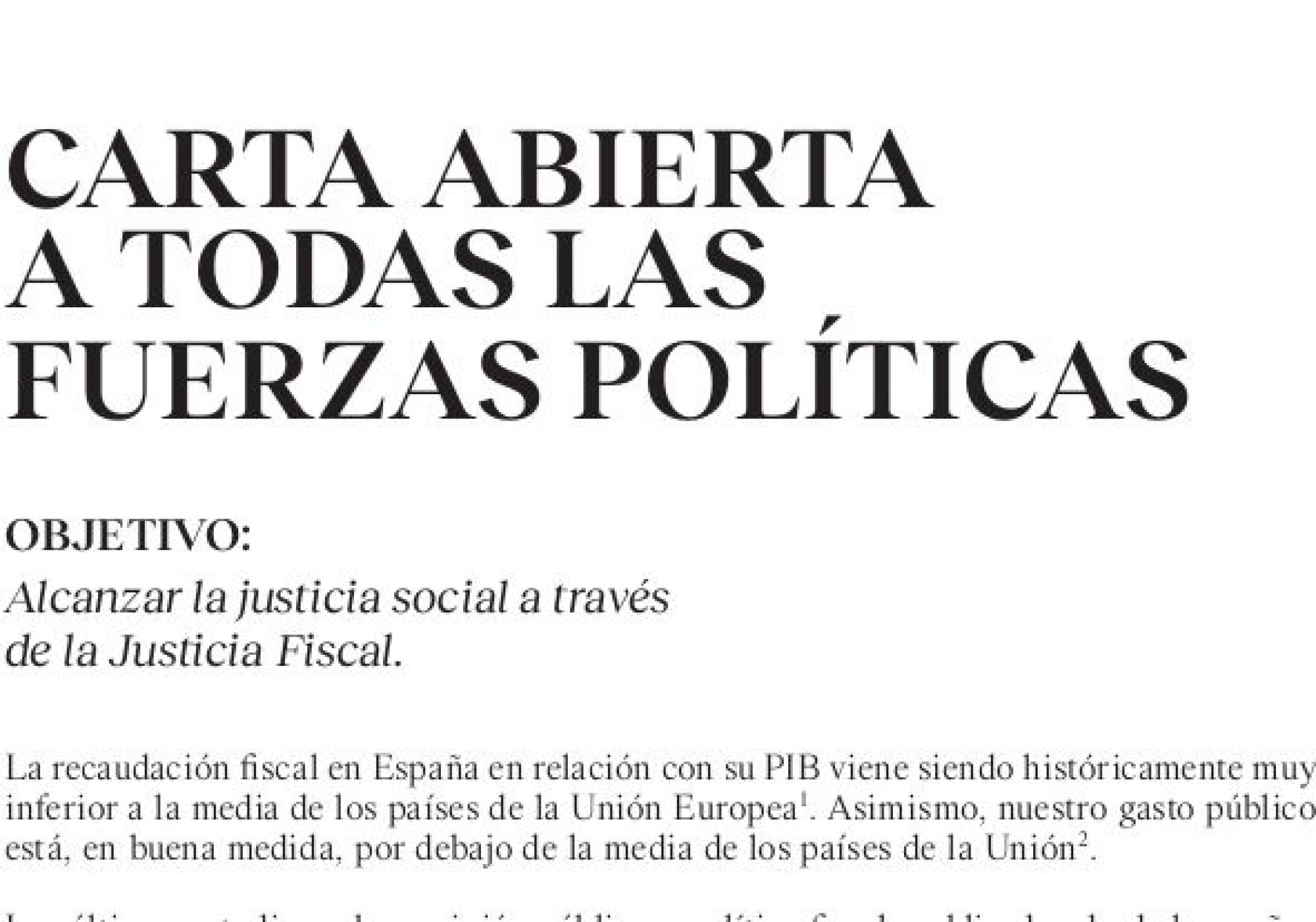 Centenares de organizaciones sociales exigen a los partidos políticos un acuerdo para lograr una reforma fiscal progresiva, en el marco de la pandemia de la COVID-19