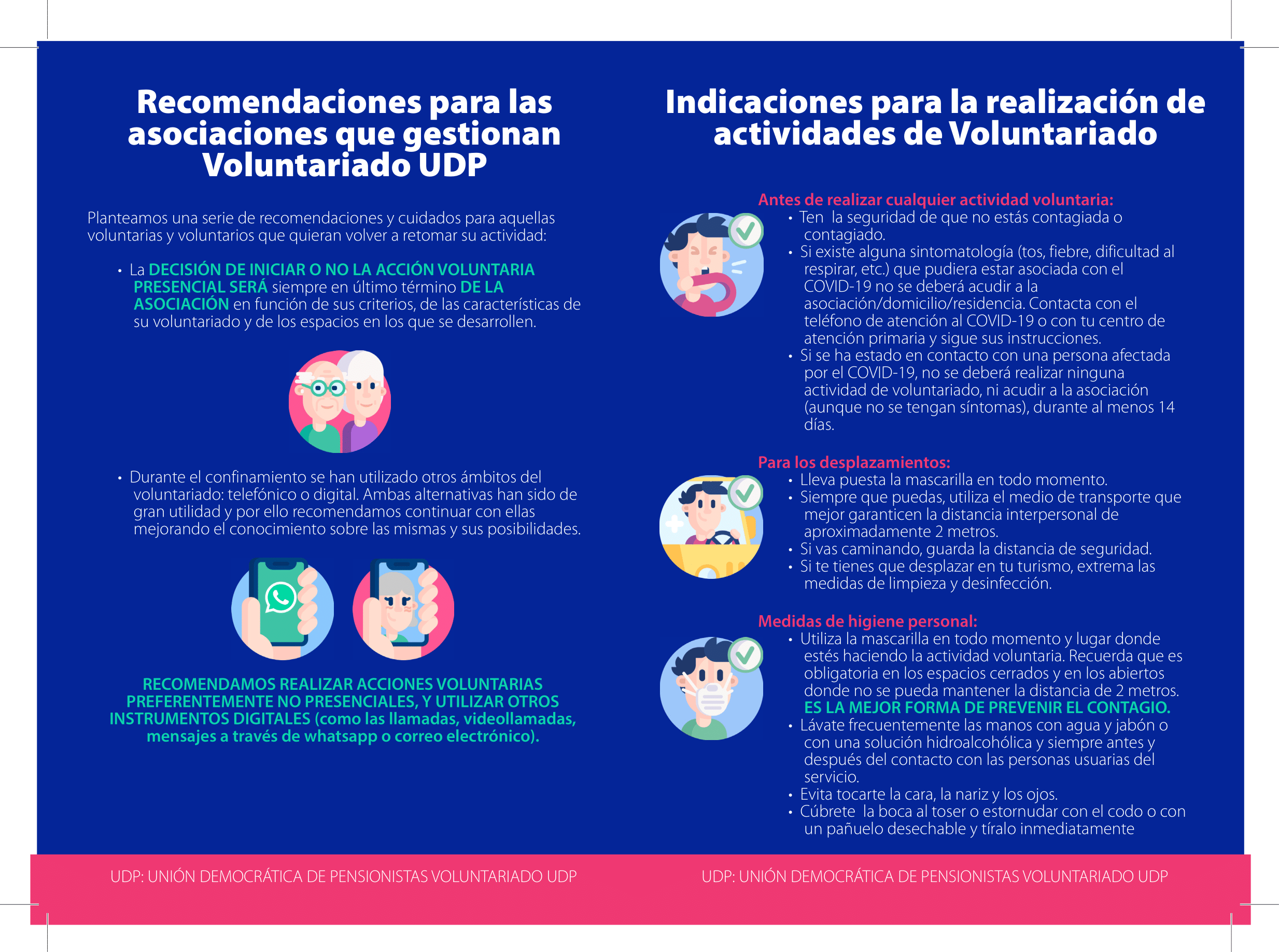 Recomendaciones para realizar voluntariado en tiempos de covid-19