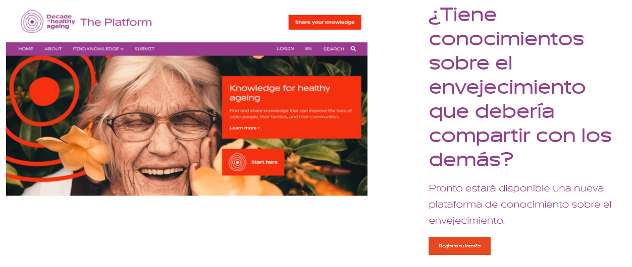 Plataforma colaborativa ONU_Década del envejecimiento saludable