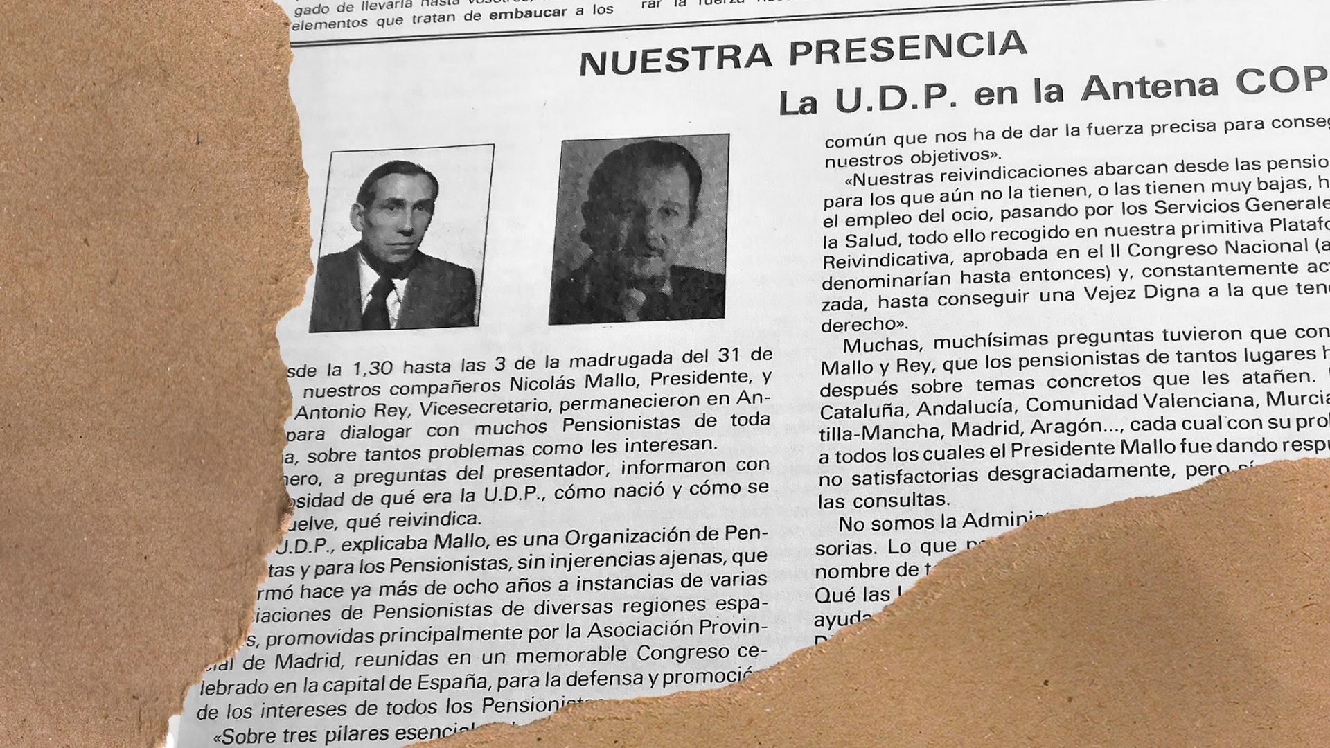 Imagen boletín udp 1985