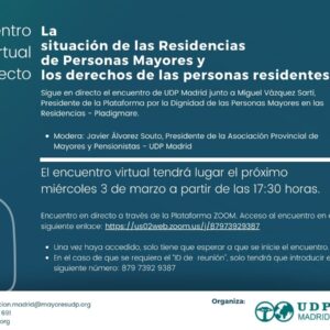 Imagen promocional encuentro virtual udp madrid y Pladigmare