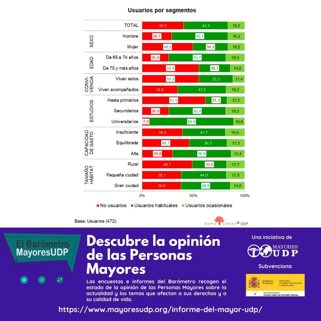 gráfica perfil de la persona mayor usuaria internet