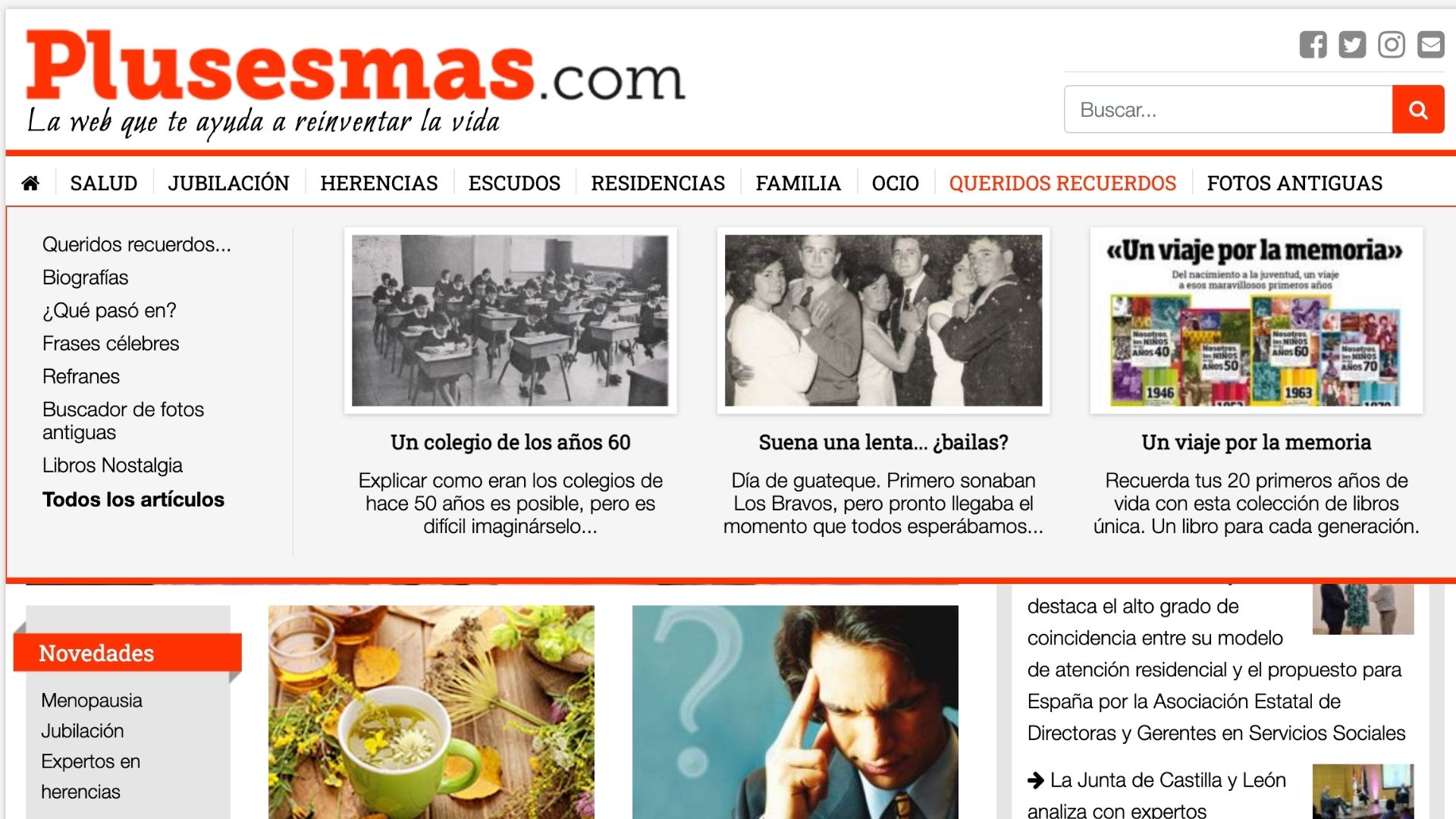 Prensa especializada personas mayores portal plusesmas.com