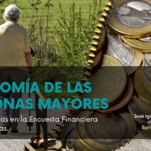 En imagen título del artículo junto a imagen de euros y señora mayor caminando