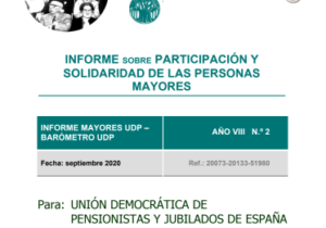 portada informe del barómetro participación y solidaridad de las personas mayores